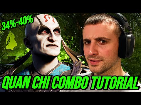 QUAN CHI COMBO TUTORIAL WITH SAREENA, SONYA AND SUB ZERO KAMEO'S! (34%-40%): MORTAL KOMBAT 1!
