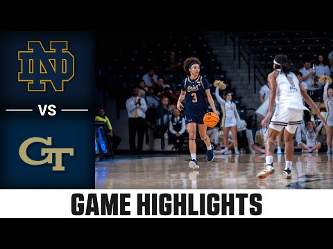 Notre Dame vs. Georgia Tech Game Highlights | 2025-26 ACC Women's Basketball