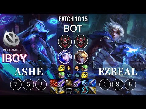 VG iBoy Ashe vs Ezreal Bot - KR Patch 10.15