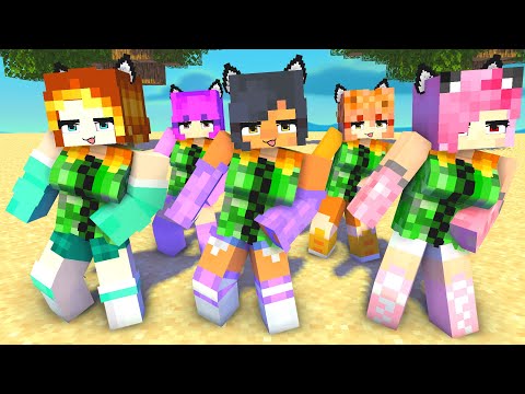 simple dimple creeper aphmau family and girl friends - minecraft animation #shorts