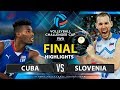 Cuba vs Slovenia | FINAL | Highlights | FIVB Men's Challenger Cup 2019