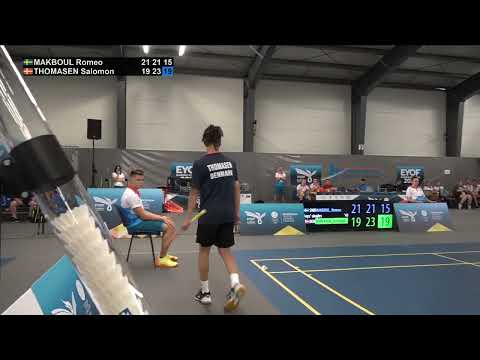 Match point - Romeo Makboul vs Salomon Thomasen - MS, Final - EYOF 2022