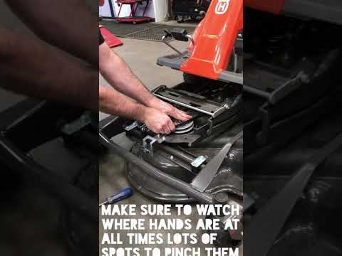 Husqvarna rider deck release/blade change