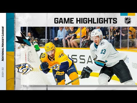 Sharks @ Predators 4/12 | NHL Highlights 2022