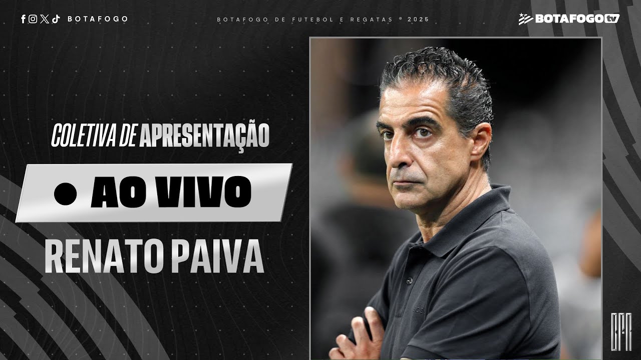 AO VIVO | Botafogo apresenta técnico Renato Paiva oficialmente no Nilton Santos