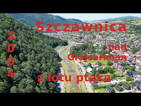 Szczawnica - nad Grajcarkiem 2024 z lotu ptaka 4K
