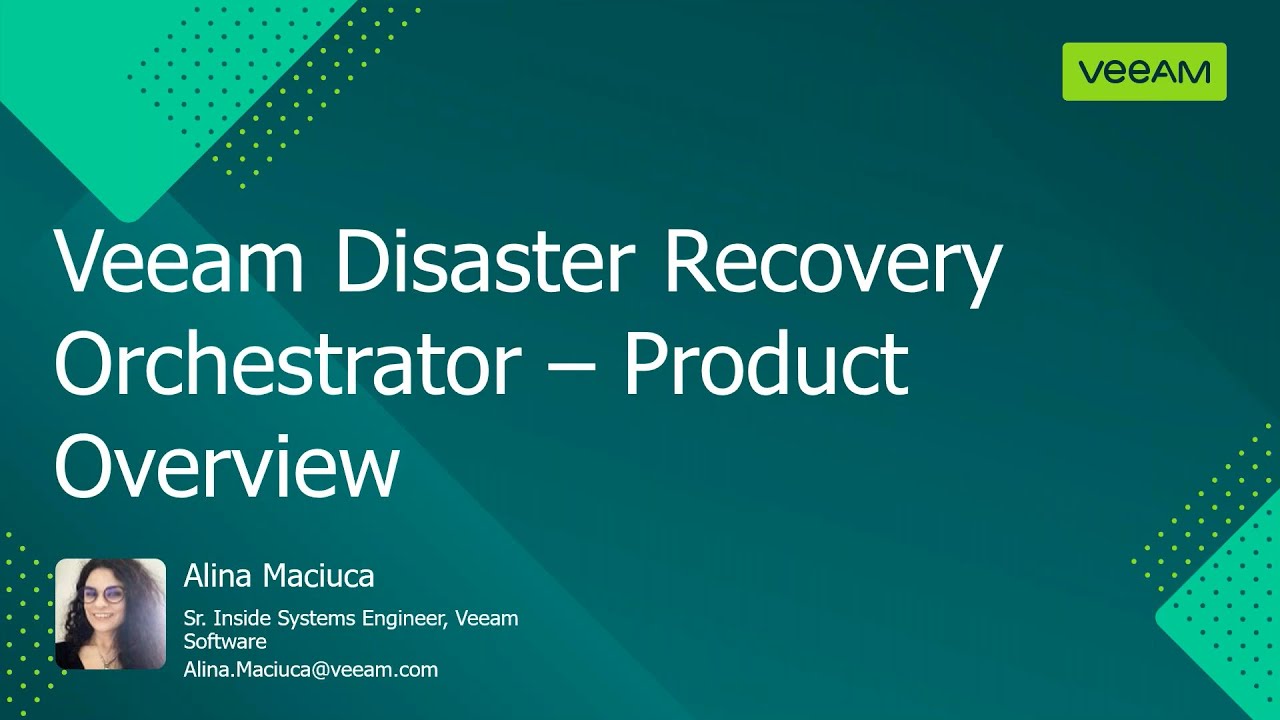 Veeam Disaster Recovery Orchestrator — Product Overview  video