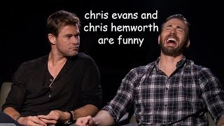 chris evans and chris hemsworth being a comedic duo