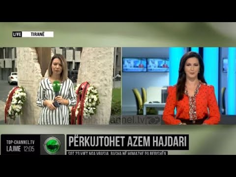Top Channel/ Përkujtohet Azem Hajdari. Sot 23 vjet nga vrasja. Basha në homazhe pa Berishën