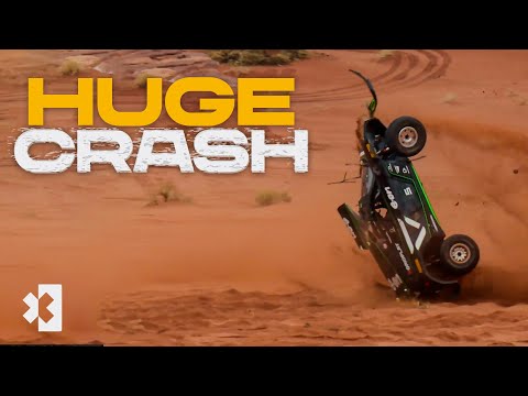 エクストリームE 2022サウジアラビア 予選で起きた大クラッシュ動画