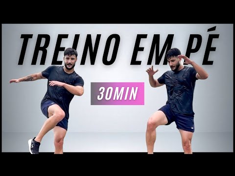 30 MIN DE EXERCÍCIO CARDIO HIIT - TODOS EM PÉ - Corpo inteiro, sem equipamento, sem repetições