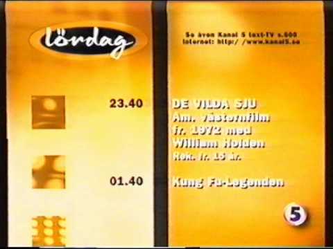 Kanal 5: Nattablå + testbild (1997-07-19)