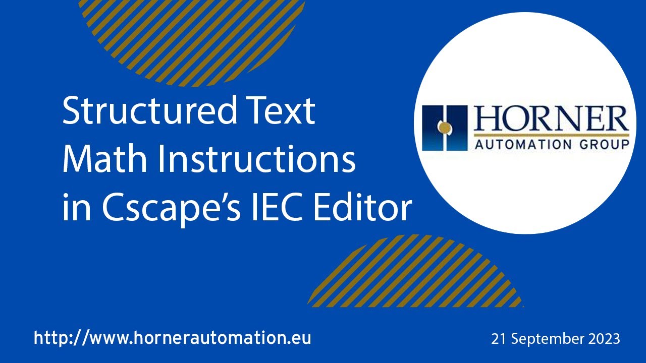 Structured Text Maths Instructions in Cscape’s IEC Editor