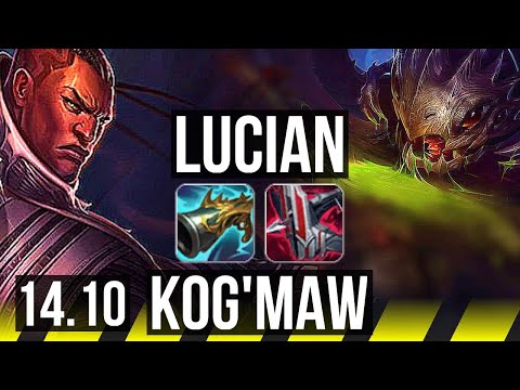 LUCIAN & Nami vs KOG'MAW & Milio (ADC) | 13/0/6, Legendary | EUW Diamond | 14.10