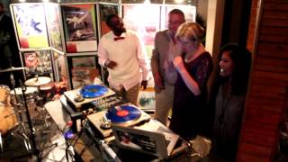 DJ Blu teaching VP and 2nd Lady to spin