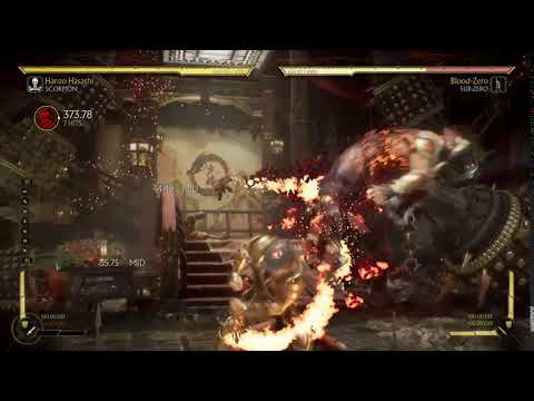 MK11 496 Dmg Scorpion Combo (2 Bars + Burning Spear)