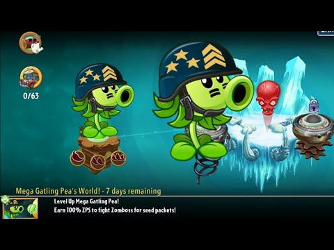 MEGA GATLING PEA'S WORLD | PENNY'S PURSUIT | PvZ 2 | LEVEL 1-5 | @skywalkerjai