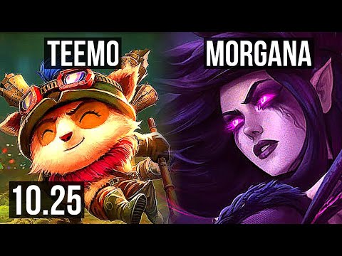 TEEMO vs MORGANA (TOP) | Legendary, 9/2/4, 400+ games, Rank 14 Teemo | NA Master | v10.25