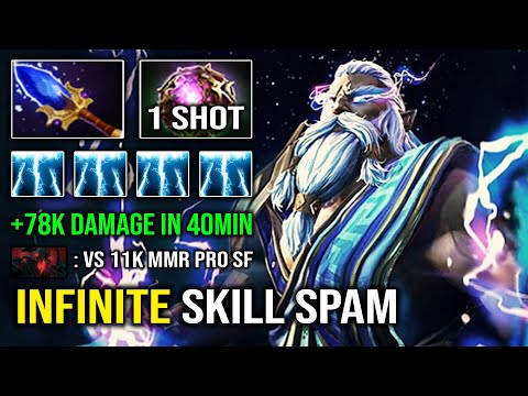 UNLIMITED SKILL SPAM +78K Damage Dealt in 40Min Against Pro 11K MMR Shadow Fiend Mid Dota 2