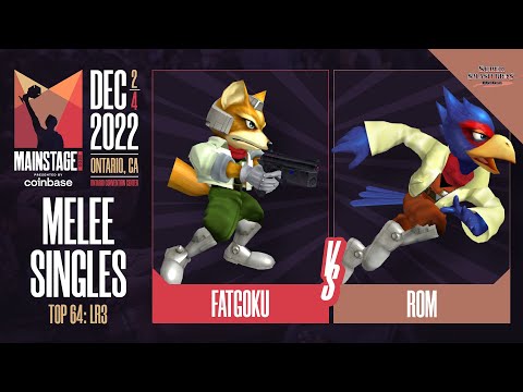 FatGoku (Fox) vs rom (Falco) - Melee Top 64 Losers Round 3  - Mainstage 2022