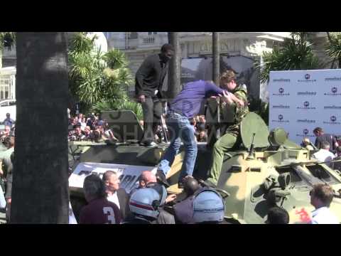Impressive show as The Expandables 3 cast arrives on La Croisette in Cannes