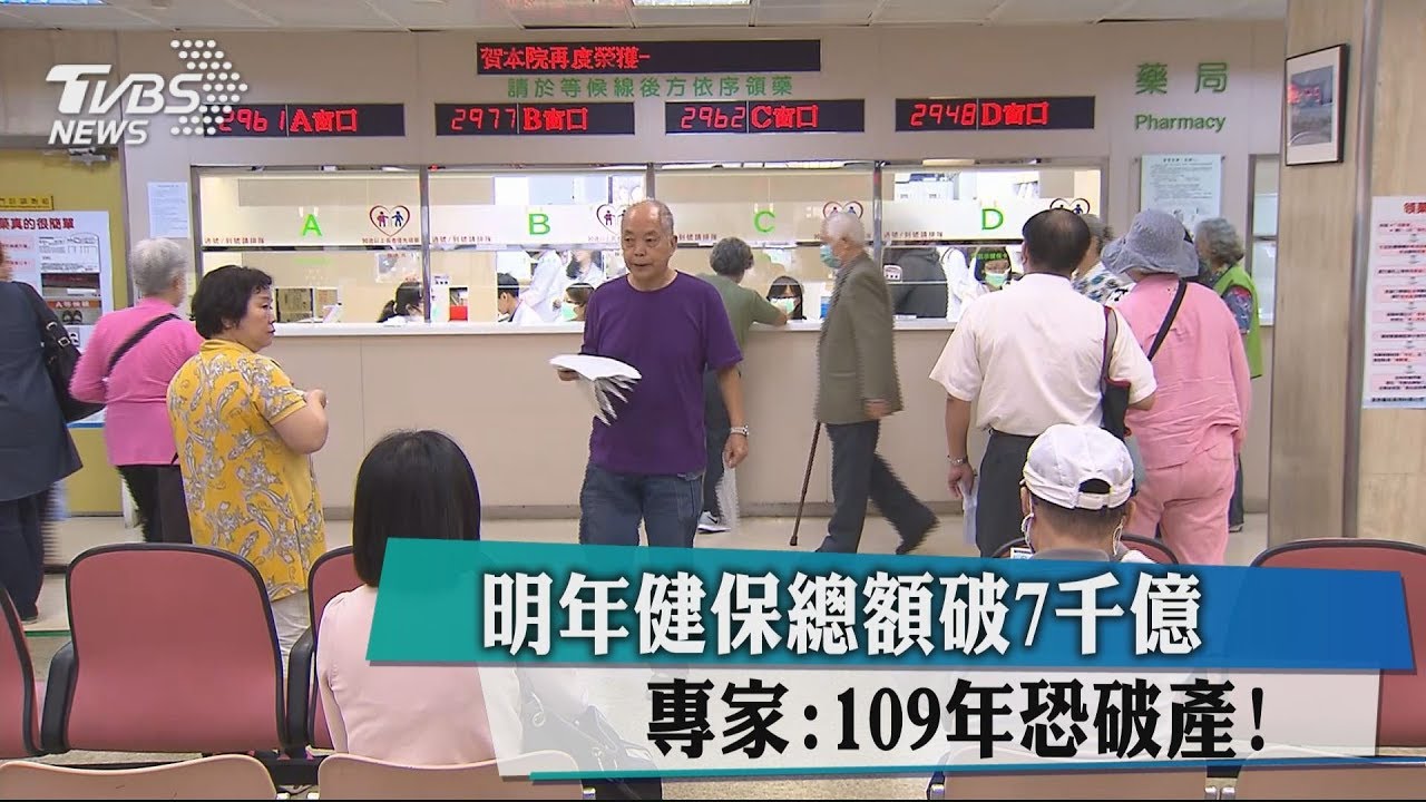 明年健保總額破7千億 專家:109年恐破產!