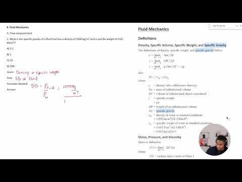 FE Review - Fluid Mechanics - Flow Measurement