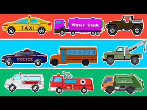 Learn Colors With Street Vehicles | Learn Transport