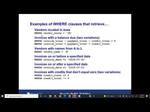 MySQL Database System How to retrieve datafrom a single table SELECT ORDER BY WHERE statements