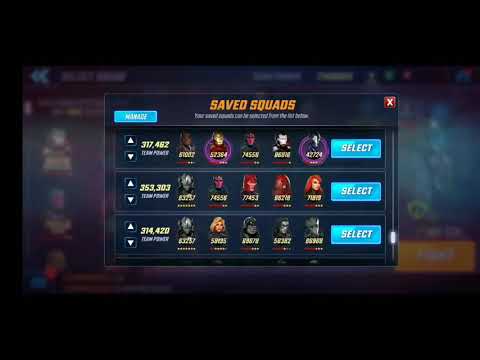 AW Offense - 258k Xmen vs 316k Coulson+Fury Team - Marvel Strike Force