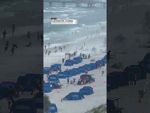 Waterspout tosses chairs and umbrellas on Florida beach | AccuWeather