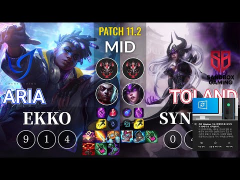 CGA Aria Ekko vs SB.A TolanD Syndra Mid - KR Patch 11.2