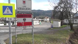 preview picture of video 'German - Austrian border on the Leiblach river'