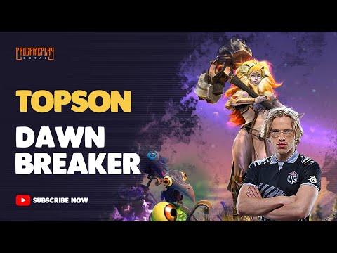 Topson Dawnbreaker Mid Lane Dota 2 Patch 7.29 | Ranked Match | Gameplay