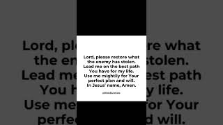 Lord, guide my steps and restore all that was lost. #faith #prayer #jesus #godisgood #trustgod