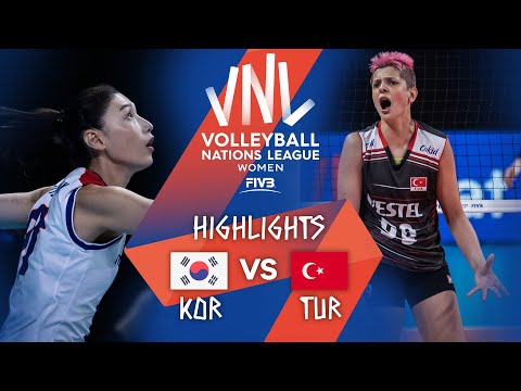 KOR vs. TUR - Highlights Week 5 | Women's VNL 2021