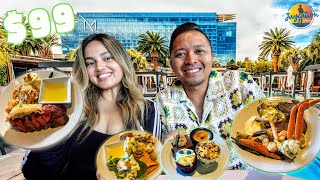 Inside Las Vegas Most EXCLUSIVE Sunday Brunch Lobster BUFFET