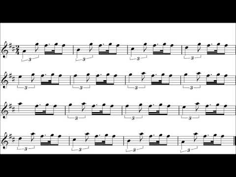 Great Highland Bagpipes Intermediate Exercise 7 – high pitch quarter speed