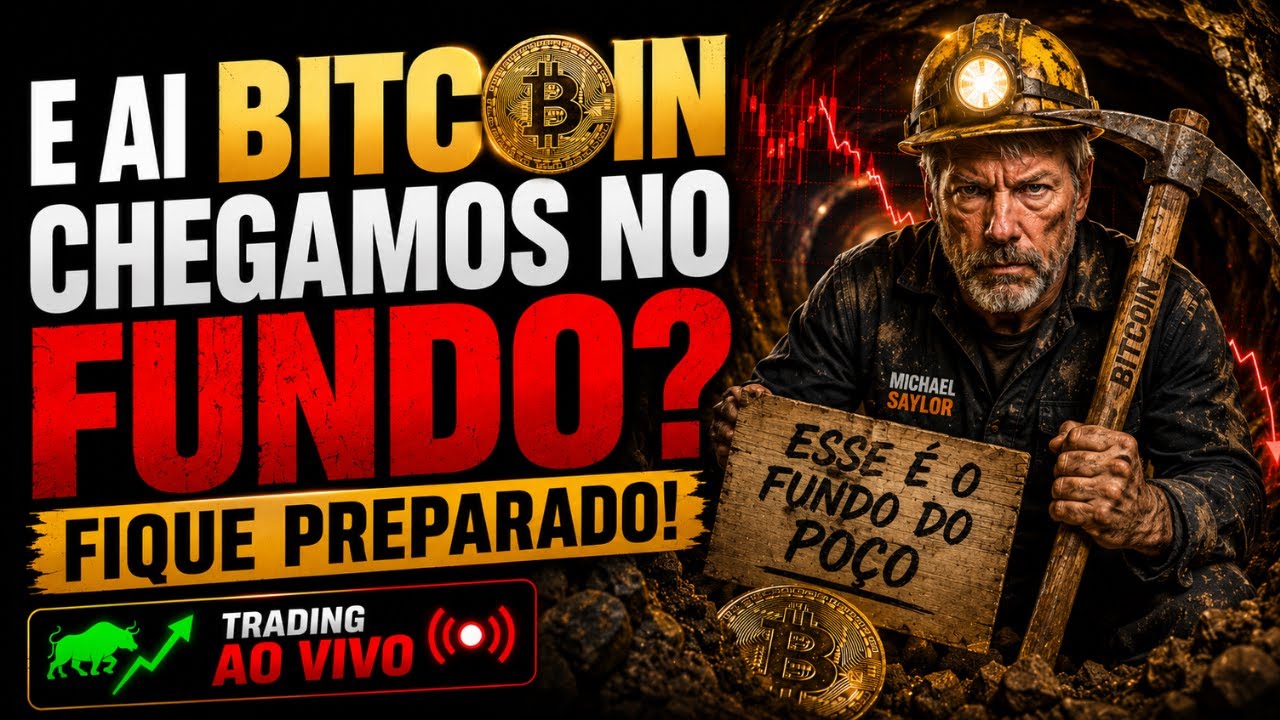 ALERTA: E AI BITCOIN, CHEGAMOS NO FUNDO? ANÁLISE E TRADE DE COMPRAS E VENDA AO VIVO!