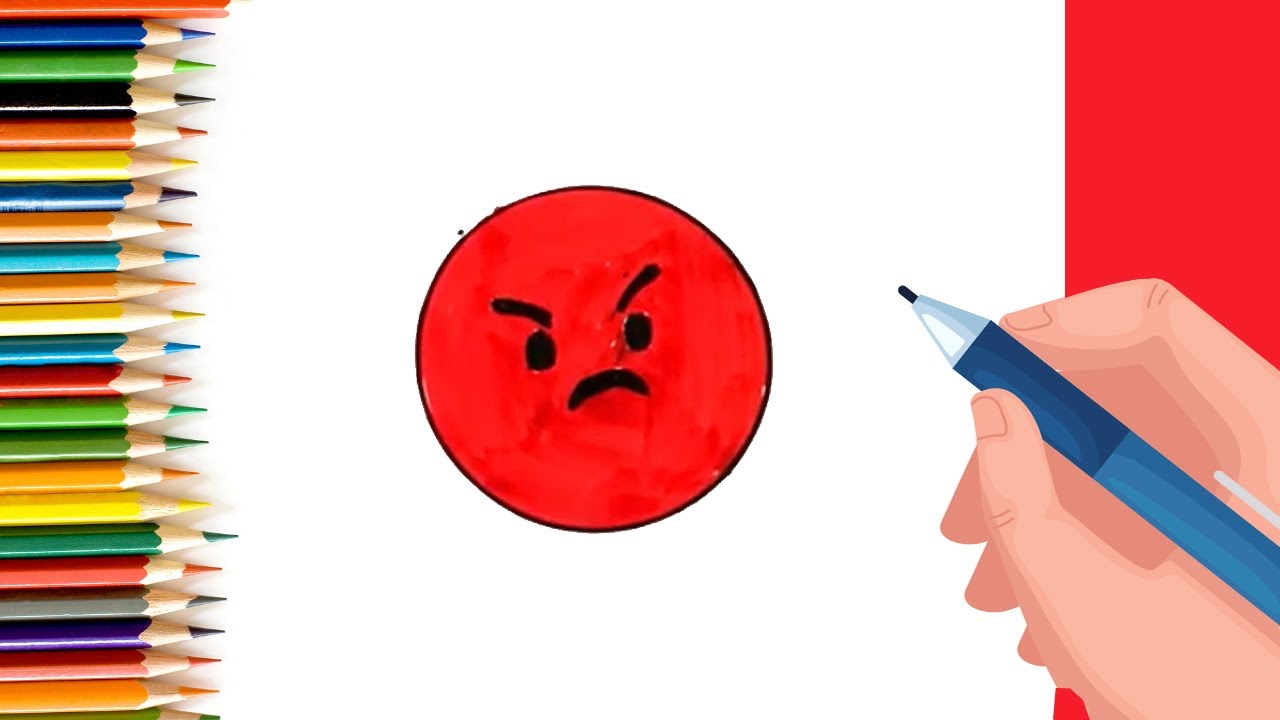 How to draw Angry Emoji