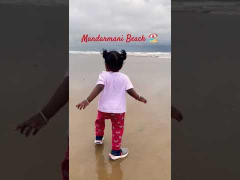 1 Year old baby girl enjoying Beach time at Mandarmani #shorts #cutebaby