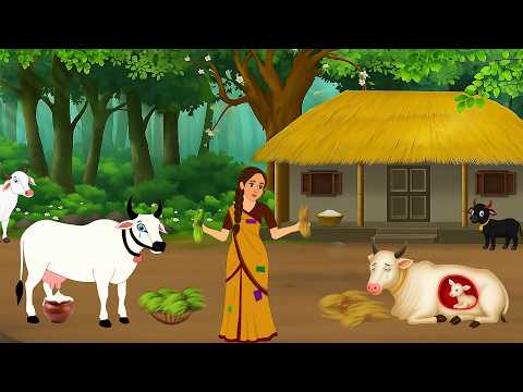 दयालु गाय और लालची औरत | dayalu gaay lalchi aurat | Cartoon Story | Hindi Kahani | acha acha kahani