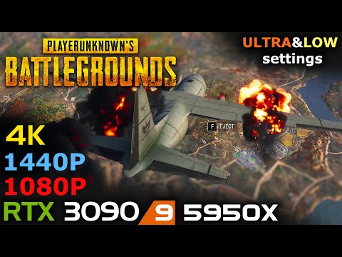 PUBG | RTX 3090 | 4K | 1440P | 1080P | 5950X | Ultra & Low settings
