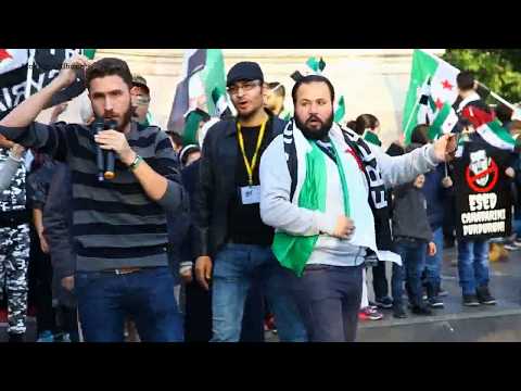 كلمة الناشط معاذ الشامي في الوقفة التضامنية مع أهالي الغوطة الشرقية في إسطنبول