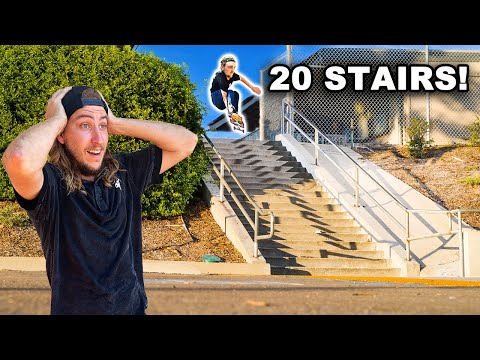 Dalton Dern skates a 20 Stair!
