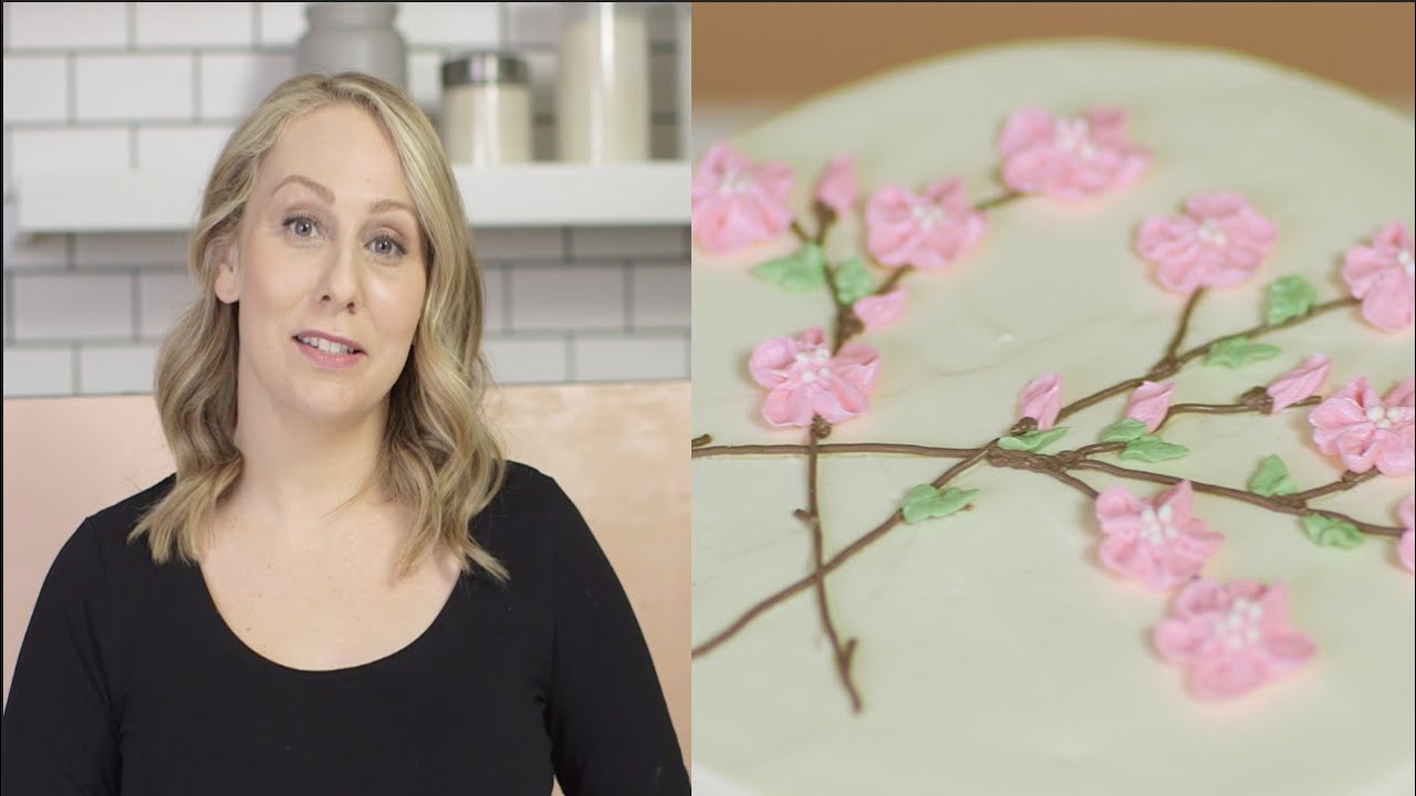 Cherry Blossom Cake - Frosted