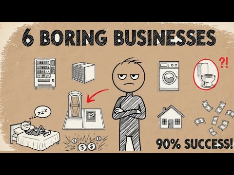 6 BORING BUSINESSES THAT ALWAYS MAKE MILLIONAIRES 90%  SUCCESS RATE