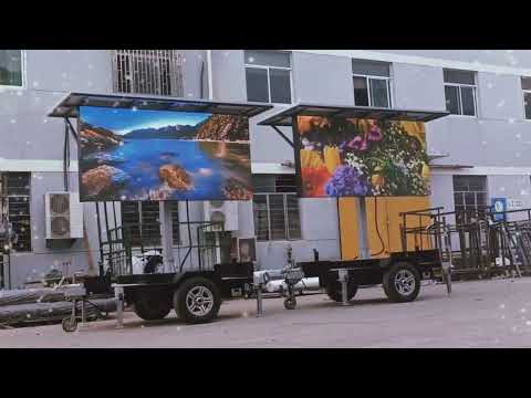 Mobile LED trailer with solar