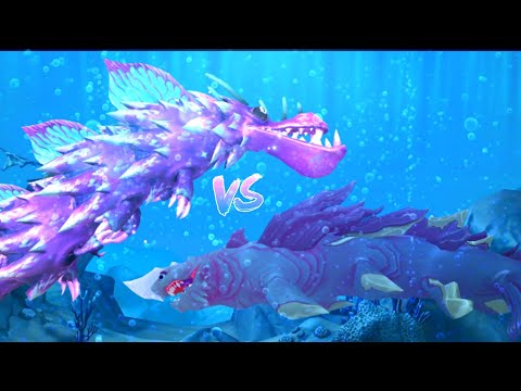 SEABREATHER VS LUMINITE - Hungry Dragon VS Hungry Shark Evolution