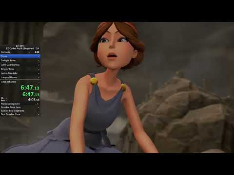 KH3 PS4 EZ Codes Any% Speedrun [1:53:40 IGT]